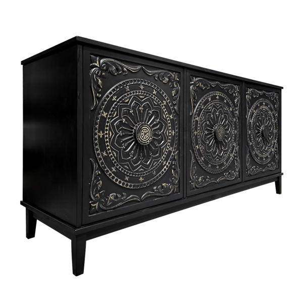 купить дизайнерскую тумбу из массива MH_145 Black 2