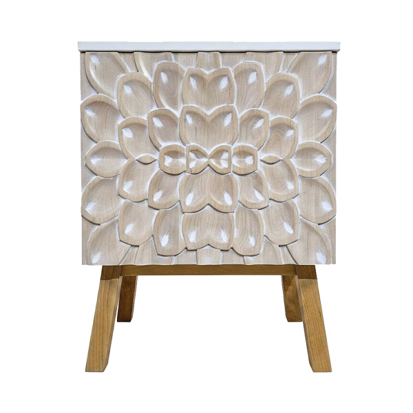 фото дизайнерской прикроватной тумбы из массива MH_178-10