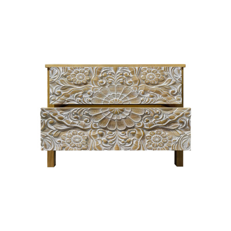 фото дизайнерской прикроватной тумбы из массива MH_110-1