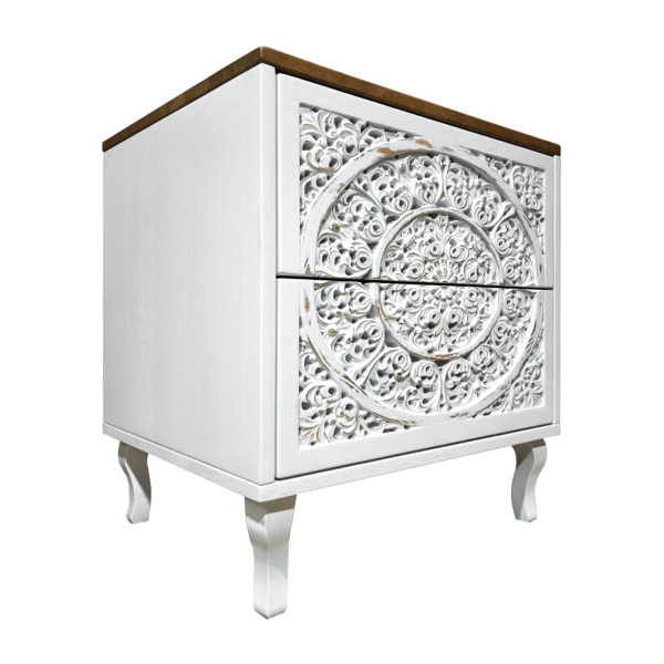 фото дизайнерской прикроватной тумбы из массива MH_149