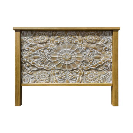 фото дизайнерской прикроватной тумбы из массива MH_110-1