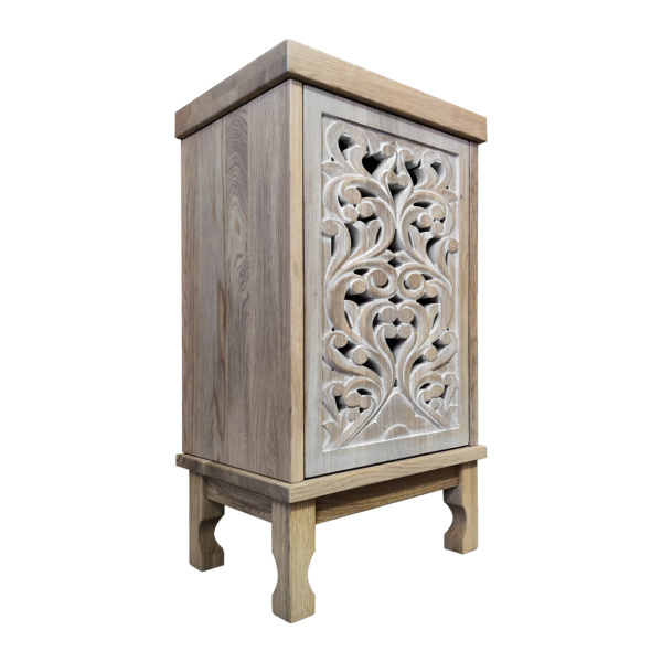 фото дизайнерской прикроватной тумбы из массива MH_184