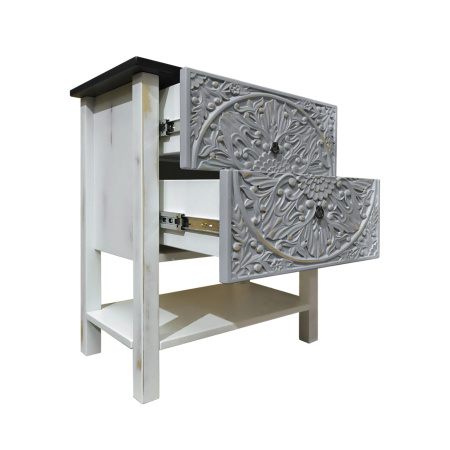 фото дизайнерской прикроватной тумбы из массива MH_174-2