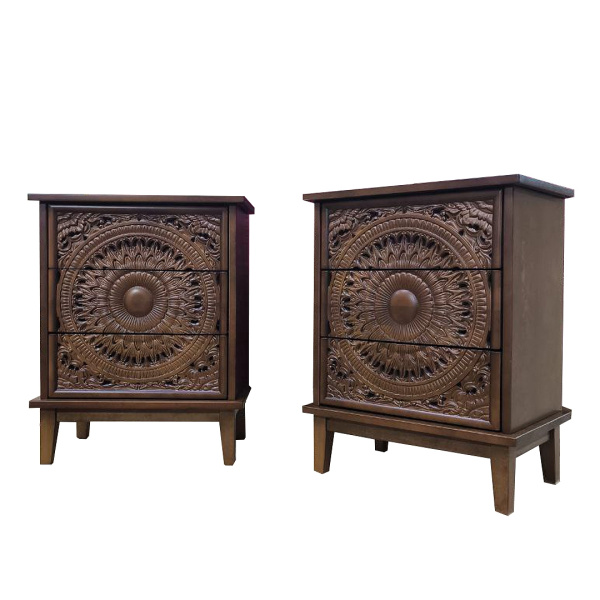 фото дизайнерской прикроватной тумбы из массива MH_181-5