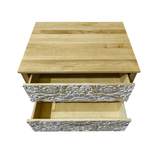 фото дизайнерской прикроватной тумбы из массива MH_110-1