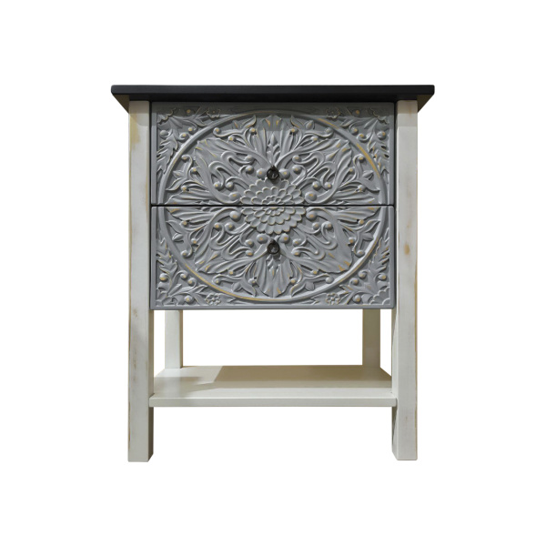 фото дизайнерской прикроватной тумбы из массива MH_174-2