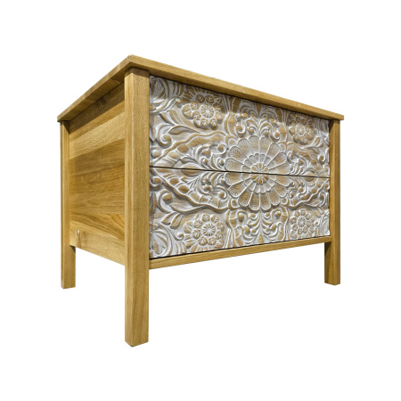 фото дизайнерской прикроватной тумбы из массива MH_110-1