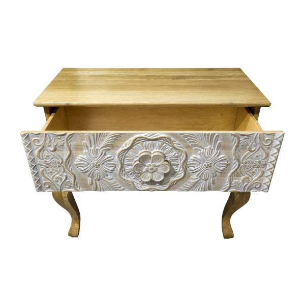 фото дизайнерской прикроватной тумбы из массива MH_10-8