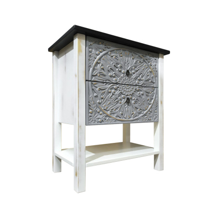 фото дизайнерской прикроватной тумбы из массива MH_174-2