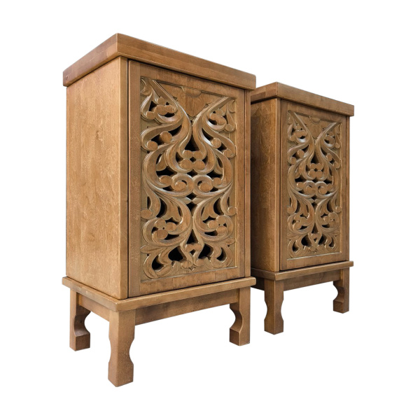 фото дизайнерской прикроватной тумбы из массива MH_184-1